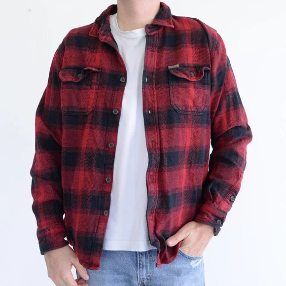 Orvis Red Black Checker Button Up Shirt -  Medium - Picture 1 of 15